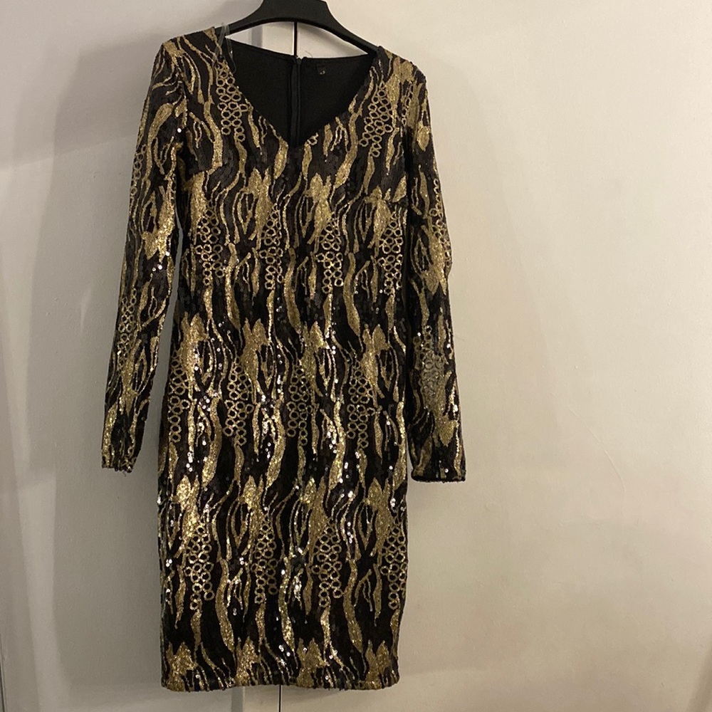black and gold dress